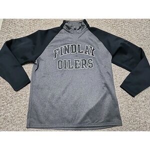 Findlay Oilers Sweatshirt Mens Medium Loose Gray Black Pull Over Under Armour UA